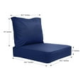 thumbnail image 3 of Covers & All Outdoor Seat Cushion Set (Seat + Back) for Patio Furniture, Pack of 2, Water Repellant Replacement Chair Cushions (Navy Blue, 28.5"x28.5"x5" Seat & 28.5"x19" Back), 3 of 7