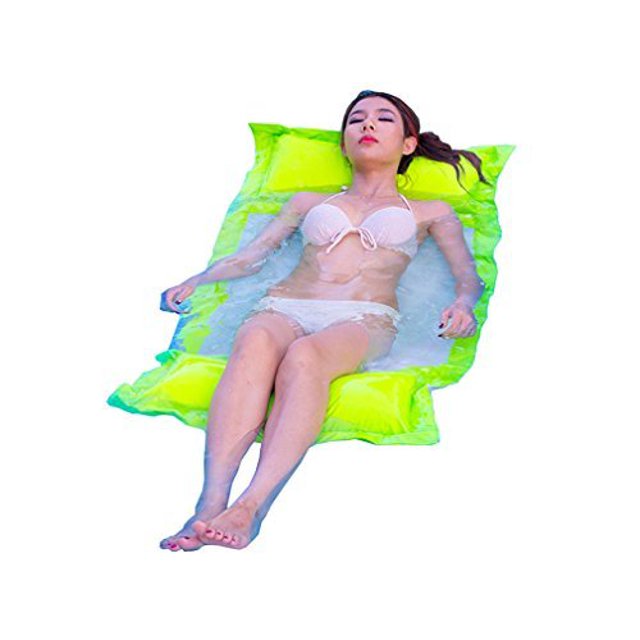 Quwei flotante agua hamaca flotador reclinable natación cojín flotante piscina flotador verde Quwei 75679000