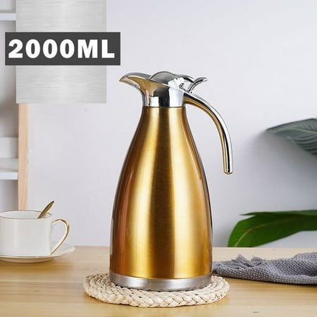

Gerich Stainless Steel Insulated Double Layer Coffee Jug Thermal Pot 2 L