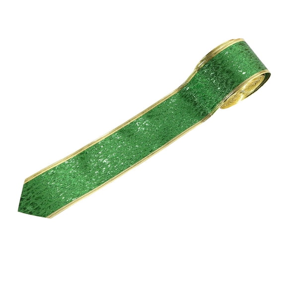 Advancent Cinta de borde con cable de 10 metros, embalaje de adorno DIY, cintas decorativas para el Día de San Patricio, accesorios de costura Kits de decoración para fiestas