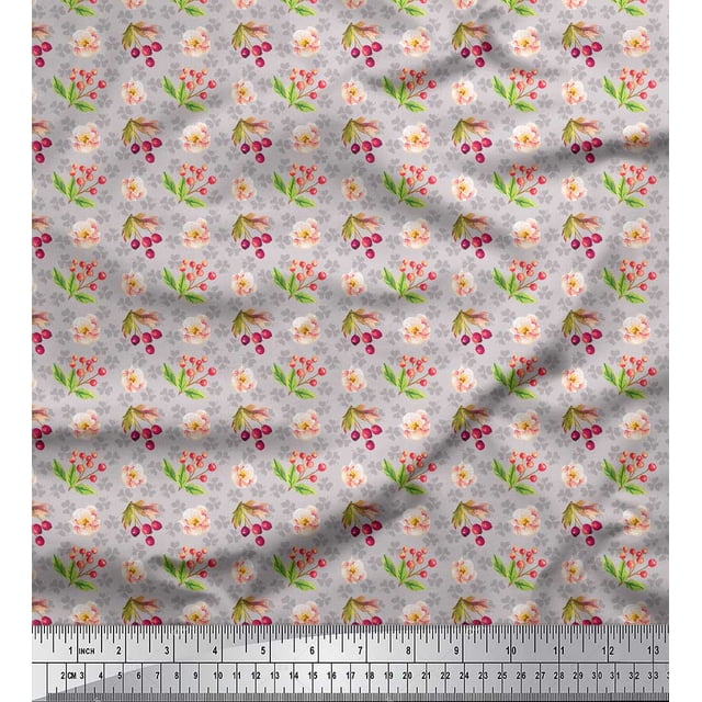 Soimoi Black Rayon Fabric Circle Art Geometric Decor Fabric Printed Yard 42 Inch Wide