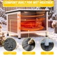 thumbnail image 2 of Aivituvin Insulated Outdoor Cat House for Winter, Weather-Resistant Wooden Feral Cat Shelter with 6-Sided Liner, Raised Floor and PVC Door Curtain, 2 of 7