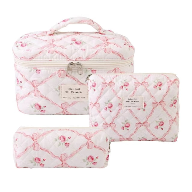 Fiudx Ofertas flash del día solo en línea Pequeño bolso cosmético fresco y encantador pequeño bolso portátil de la colección del lavado
