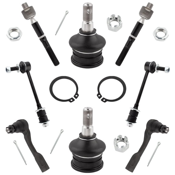 BOXI 8pcs Front Sway Bar End Links   Inner & Outer Tie Rod Ends   Upper Ball Joints Fit for Toyota Sequoia 2003-2007 / Tundra 2003 2004 2005 2006 | Replace ES80381 ES80382 EV800444 K90680 K90255
