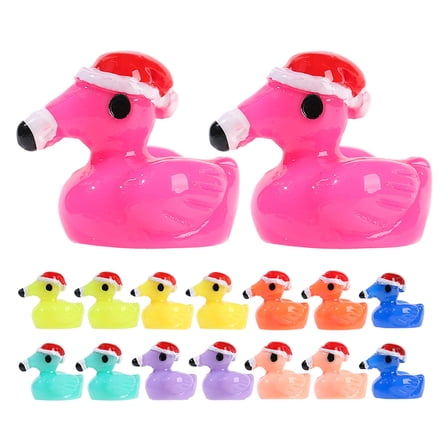 HONMEET 2 Sets Tiny Resin Flamingo and Figurines Assorted Colors for Home Decor Garden Decoration