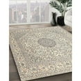 thumbnail image 3 of Ahgly Company Machine Washable Indoor Round Traditional Light Gold Area Rugs, 3' Round, 3 of 7
