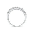 thumbnail image 4 of FB Jewels 14kt White Gold Womens Round Pave-set Diamond Single Row Wedding Band 1/4 Cttw, 4 of 4