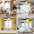 thumbnail image 5 of Yellow Black Geometric Valance Curtain Abstract Patchwork Window Valances Rod Pocket Short Curtains Window Treatments for Kitchen Bedroom Bathroom Laundry 42" x 12", 5 of 9
