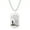 A, variant on TIHLMK Necklace for Women Stainless Steel Tag Necklace Family Friend Gift Unisex,Always Remember You Are Braver Than You Father Mom To Son Daughter-Chain Pendant