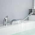 thumbnail image 3 of Sumerain Single Handle Deck Mounted Waterfall Roman Bathtub Faucet with Handheld Shower, Chrome finish, 3 of 19