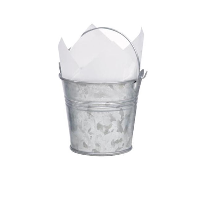 Packnwood 210SXM03 7 oz Mini Metal Bucket - 3 Dia. x 3 in.