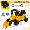 thumbnail image 3 of Costway 12V Kids Ride On Construction Tractor with Horn & Music & Tail LED Lights Yellow, 3 of 10