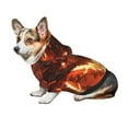 thumbnail image 7 of Fotbe Magma Fire Black Dragon Print Small Dog Sweater Hoodies Pet Grey Hooded Soft Fleece Sweatshirts with Pocket Fall Winter Puppy Cat Sweaters Warm Clothes-Medium, 7 of 7