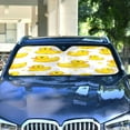thumbnail image 4 of Yayeee Car Windshield Sun Shade Universal Fit Front Visor Protector, Yellow Rubber Ducks, 4 of 8