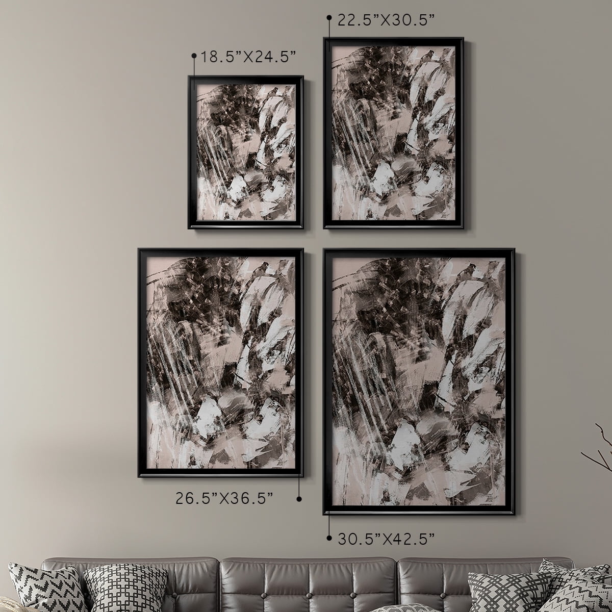 Blush Blackboard I Premium Framed Print, in Gold, Black, or Silver - Ready to Hang