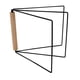 thumbnail image 2 of Escurridor de platos, soporte para paños de cocina, toallero plegable de madera y acero Negro, 2 of 9
