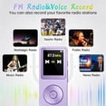thumbnail image 5 of MUSICOZY MP3 Player with Bluetooth and 32GB,Hi-Fi Music Player with Built-in Speaker,Earphones,Voice-Activated Recording MP3 Players with FM/E-Book/Video,Supports up to 128GB for Kids,Running,Walking, 5 of 11