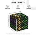 thumbnail image 4 of Lsque Mardi Gra Geometric Printed Tissue Box Cover Holder, Facial Paper Organizer Dispenser,Square with Bottom Belt, PVC Leather Decorative Organizer, 4 of 8