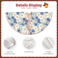 thumbnail image 3 of Sikiie Daisies Flowers Nativity Christmas Tree Skirt, Jesus Christian Winter Holiday Tree Mat Decoration(30-48IN)36", 3 of 6
