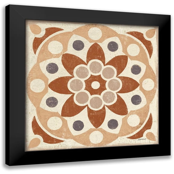 Lovell, Kathrine 12x12 Black Modern Framed Museum Art Print Titled - Terracotta Tile II