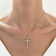 thumbnail image 3 of Chapado en oro collar de plata con circonio cúbico para las mujeres Colgante Collares de oro para las mujeres, 3 of 3