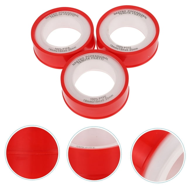 OULII 10 Pcs PTFE Thread Seal Tapes for Plumbing Water Pipe Repair Red