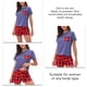 thumbnail image 5 of Conjunto de pijamas, pijamas suaves, cómodos, sueltos y transpirables, Top de manga corta, pantalones cortos, conjunto de ropa de dormir para mujer, cuadros azules y rojos L, 5 of 6