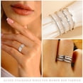 thumbnail image 4 of DORANA 4PCS S925 Sterling Silver Plated Rings for Women Non Tarnish Fashion CZ Thumb Pinky Stackable Ring Set Birthday Graduation Mothers Day Jewelry Gifts Her Teen Girlfriend Size 5/6/7/8/9/10/11, 4 of 6