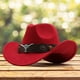 thumbnail image 3 of Sombrero de vaquero Sunnimix Rojo para mujer, 3 of 8