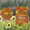 thumbnail image 2 of SKYSONIC Garden Flag Autumn Festival with Fallen Leaves Double-Sided Printed House Sports Flag 28x40 in Polyester Decorative Flags for Courtyard Garden Flowerpot, 2 of 6