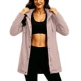 thumbnail image 4 of Cmfcve Women's Rain Jacket Lightweight Outdoor Travel Hooded Waterproof Windbreaker Mid-Length Hiking Raincoat, 4 of 9