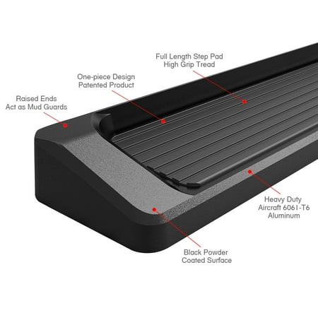 APS iBoard Black Running Boards Style Compatible with Jeep Grand Cherokee 2011-2021 (incl. 22 WK)(Excl Limited X & High Altitude & Summit & SRT & SRT8 & Trackhawk & Trailhawk) (Nerf Bars Steps)