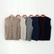 thumbnail image 5 of Men Wool Waistcoat Sleeveless Sweater V-neck Cardigans Twist Flower Cashmere 100% Merino Wool Knitted Vintage Vest Autumn Winter, 5 of 5
