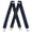 Navy Blue, variant on FEDPOP Men's Heavy Duty X-Back Suspenders with Metal Clips Navy Blue