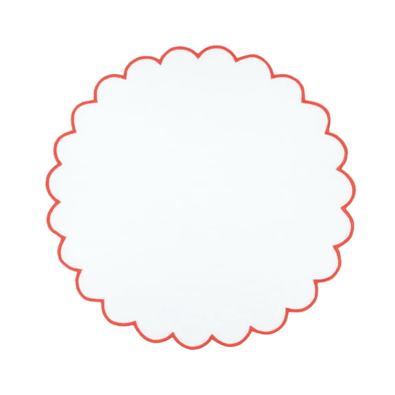 Linen Scalloped Placemats, Set of 4