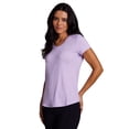 thumbnail image 2 of RBX Active Women's Athletic Striated V-Neck Super Soft T-Shirt, 2 of 4