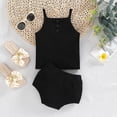 thumbnail image 2 of KyCheLot Toddler Baby Girls Casual Outfits Summer Knit Spaghetti Strap Cami Tops and Shorts Clothes 6Months-6Years, 2 of 5