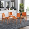 thumbnail image 5 of Modway Hipster Polypropylene Plastic Dining Side Chair in Orange (Set of 4), 5 of 5
