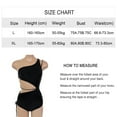 thumbnail image 3 of Women One Piece Swimsuit One Shoulder Bathing Suit Tummy Control Swimwear Slimming, 3 of 7
