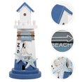 thumbnail image 3 of Wooden Lighthouse Decor Nautical Lighthouse Coastal Seaside Lighthouse Ornament, 3 of 8