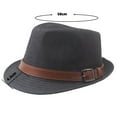 thumbnail image 2 of ZQUUVOU Fedora Hat Men Felt Panama Jazz Hat Women Classic Manhattan Structured Trilby Hat Short Brim Vintage Fedora Hat Band Black, 2 of 7