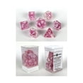 thumbnail image 2 of Role 4 Initiative Polyhedral Dice - Cherry Blossom w/White Numbers (7) New, 2 of 2