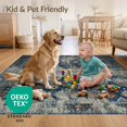 thumbnail image 4 of ODIKA 6'x9' Ultra-Soft Area Rug, Cream Boho Vintage Distressed Motif Transitional Ornamental Academia None Washable, Bare feet friendly, Silk-Touch for Guest Room, Bedroom, 4 of 7