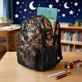 thumbnail image 3 of Xoenoiee Wolf Camo American Flag Print Backpacks School Bag for Boys Large Capacity Bookbag Shoulder Bags Kids Back to School Gift Travel Daypack Satchel Rucksack with Side Pockets, 3 of 7
