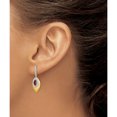 thumbnail image 3 of 14K Two-Tone Garnet And Diamond Dangle Earrings (Width 9) (Length 28.25) - Jbsp, 3 of 5