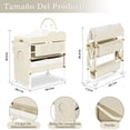 thumbnail image 2 of Cambiador para Bebe Plegable, Estación de Cambio de Pañales Impermeable, con Ajustable en 3 Alturas, 2 Cajones, Canasta de Almacenamiento, Estante para Juguetes, 360°Ruedas (Beige), 2 of 8