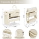 thumbnail image 2 of Cambiador para Bebe Plegable, Estación de Cambio de Pañales Impermeable, con Ajustable en 3 Alturas, 2 Cajones, Canasta de Almacenamiento, Estante para Juguetes, 360°Ruedas (Beige), 2 of 8