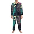 thumbnail image 3 of Naloa Cartoon Art Skull Men’s Pajamas Set - Long Sleeve Button Down Sleep Shirt and Pajama Bottoms Sleepwear Set-XX-Large, 3 of 7