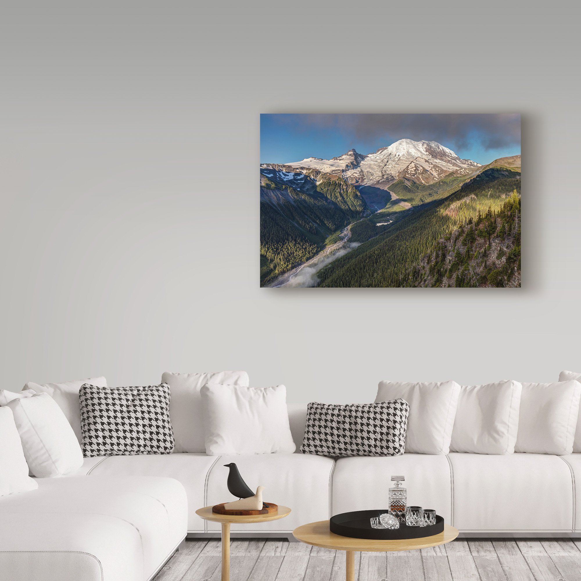 Trademark Fine Art 'Rainier Mountain' Canvas Art by Pierre Leclerc