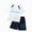 White, variant on Ccpelsie Boys Summer Shorts Set - 2 Piece Casual Short Sleeve Shirt and Shorts for Boys Summer Daily Wear(Grey,12-13 Years)